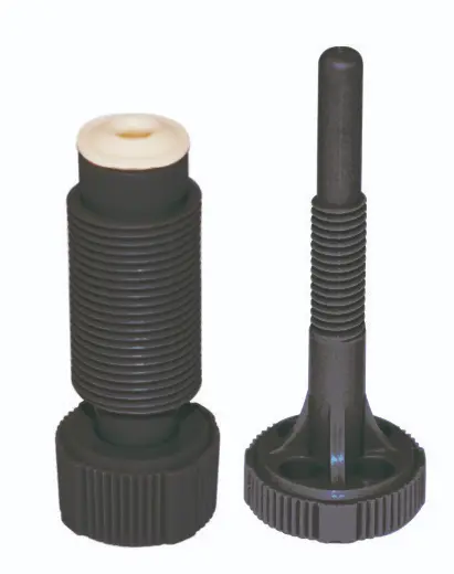 INIETTORE CON PISTONE FILETTATO - NERO= Ø 12mm (min.ordinabile 10 pz)