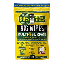 Sachet de recharge de 80 lingettes industrielles Multi-Surface 