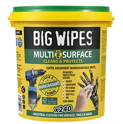 Bucket of 240 Multi-Surface industrial wipes