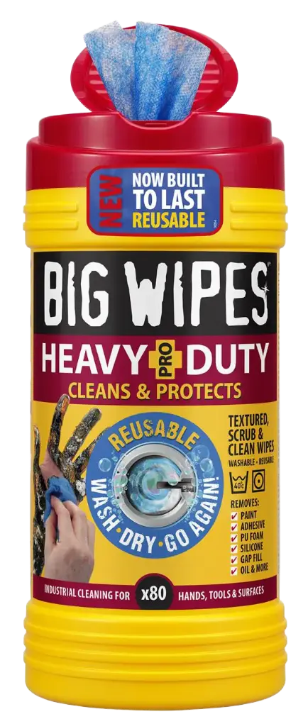 NEW - Heavy Duty - Tube de 100 lingettes industrielles - Réutilisables