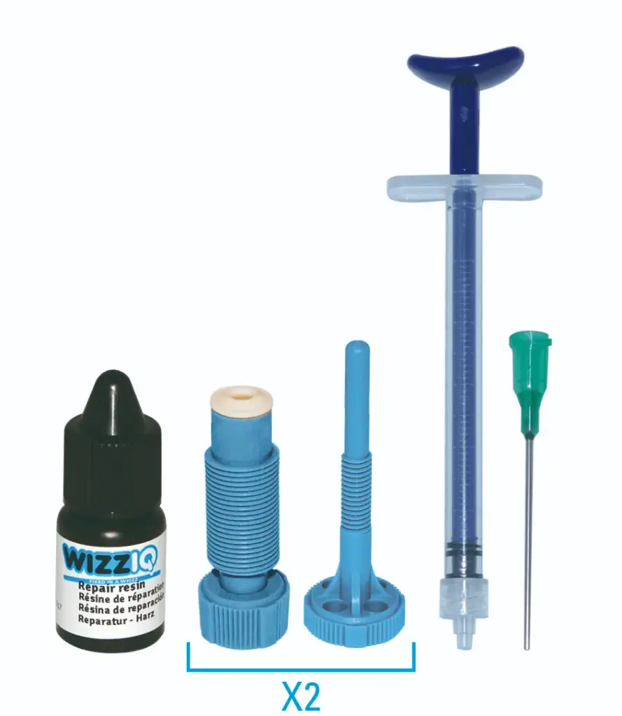 5ml WIZZIQ RESIN (20-25 REPAIRS)+2 BLUE INJECTORS+SYRINGE+NEEDLE