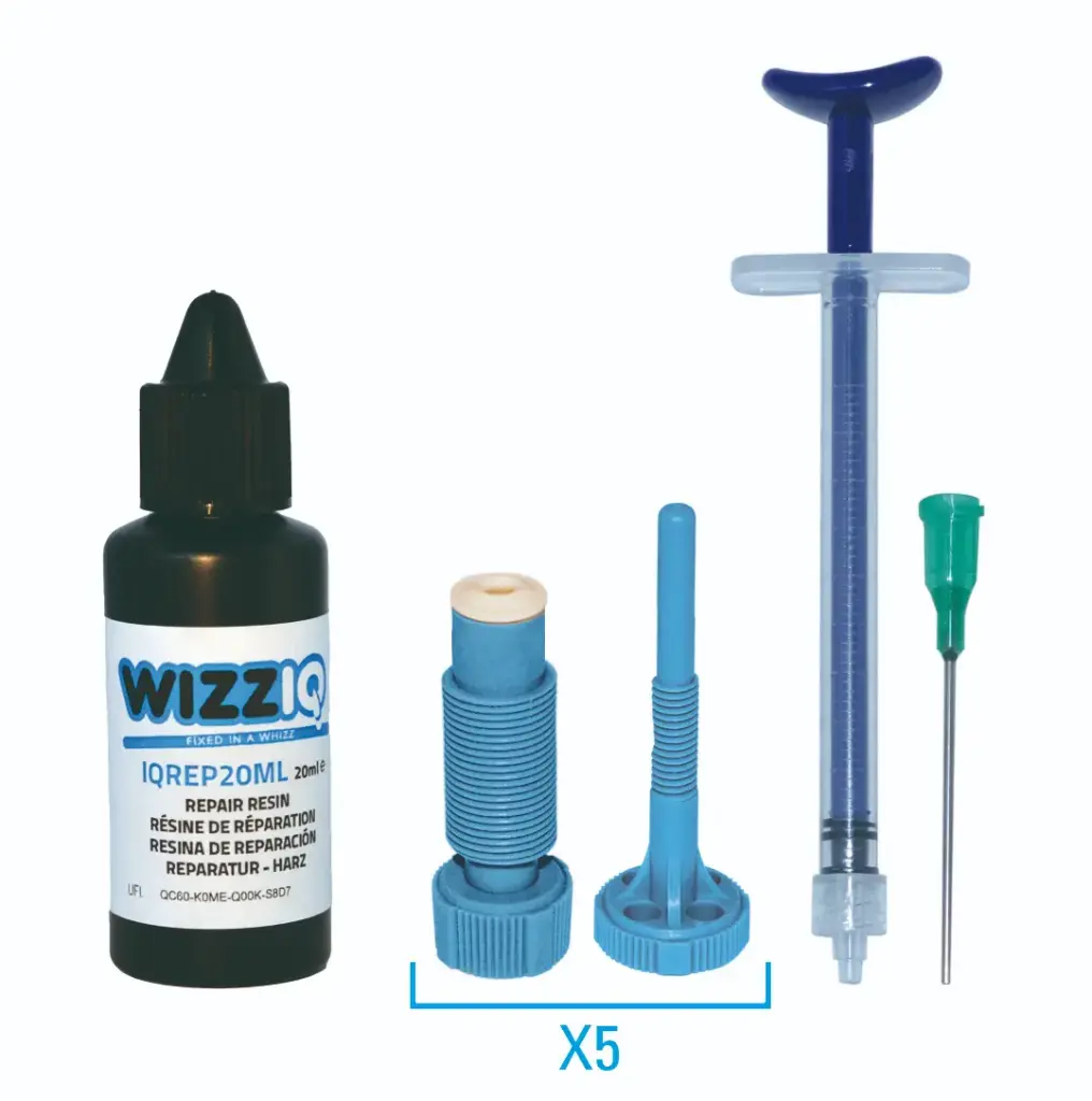 20ML WIZZIQ RESIN + 5 BLUE INJECTOR SETS, SYRINGE & NEEDLE
