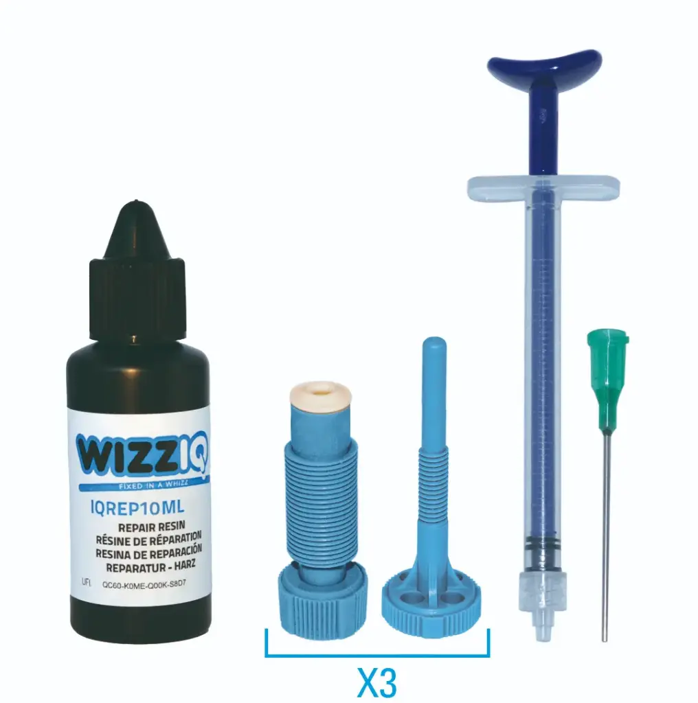 REPAIR RESIN 10ml (40-50 REPAIRS)+3 BLUE INJECTORS+SYRINGE+NEEDLE