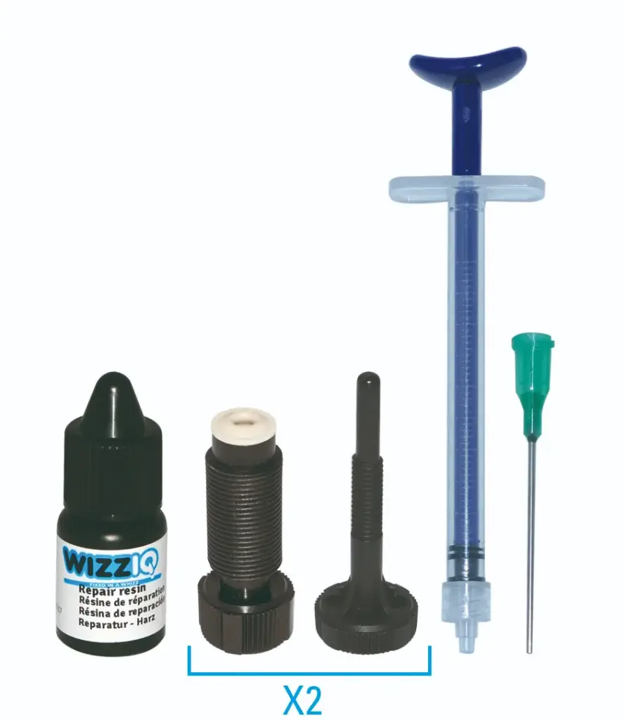5ml WIZZIQ HARS (20-25 REPARATIES)+2 ZWART INJECTOR + INJECTIESPUIT EN NAALD
