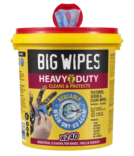 [BW24270240-RU] NEW - Seau de 240 lingettes industrielles Heavy Duty - Réutilisables